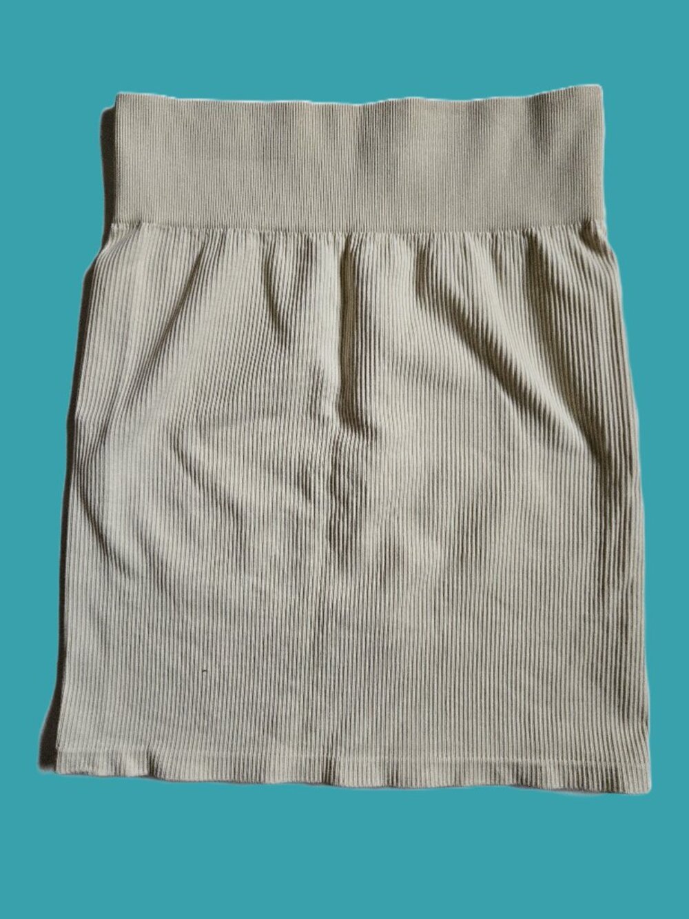 OQQ Stretchy Ribbed High Waist Casual Mini Skirt NWOT